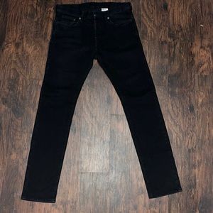 Black denim jeans